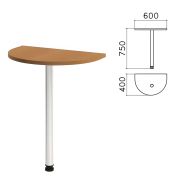 Стол приставной полукруг «Монолит», 600х400х750 мм, цвет орех гварнери (КОМПЛЕКТ)